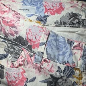 Torrid Denim Floral Jegging with Pink and Gray 18xs
